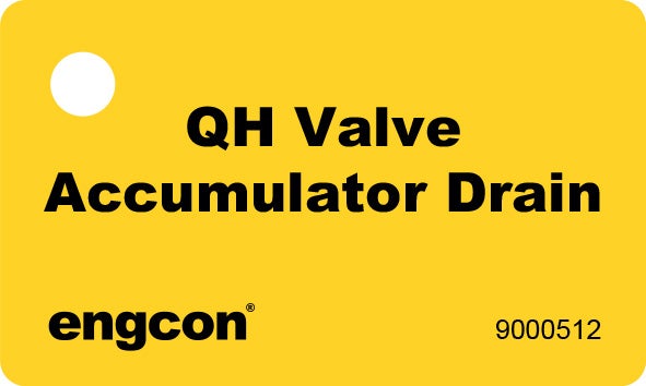 Plastic tag-QH valve-50x30mm