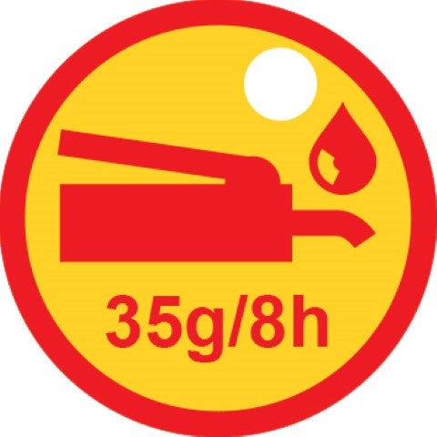 Plastic tag-Lubricant 35g-30mm