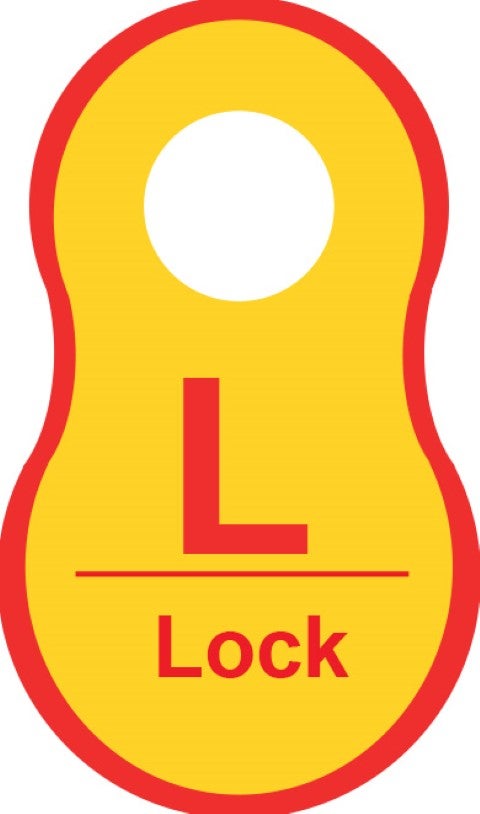 Plastic tag-Lock-56x33mm