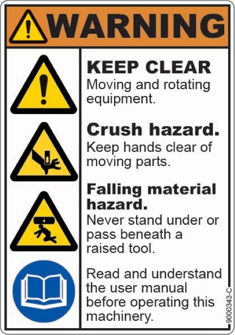 Decal - Warning on Tiltcylinder for NA - 70x67