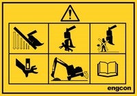Decal - Warning in Cabin - 190x75