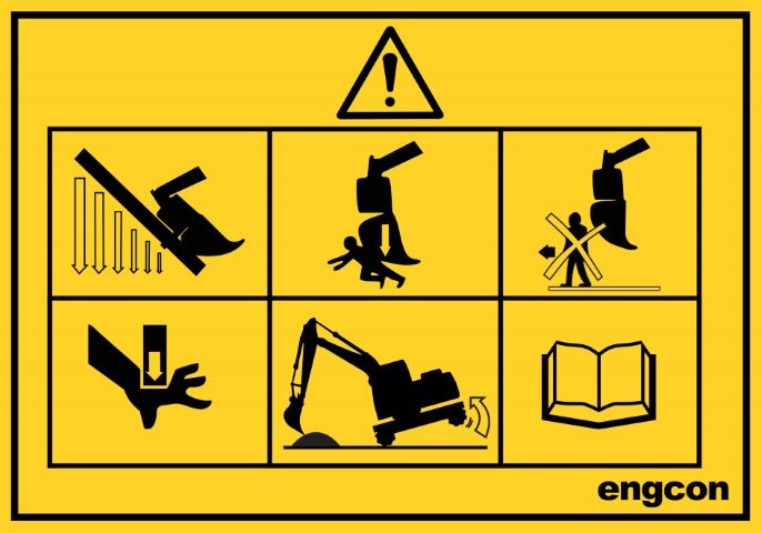 Decal - Warning in Cabin - 190x75
