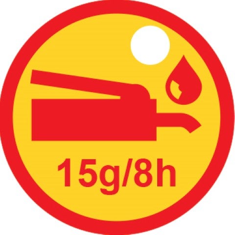 Plastic tag-Lubricant 15g-30mm