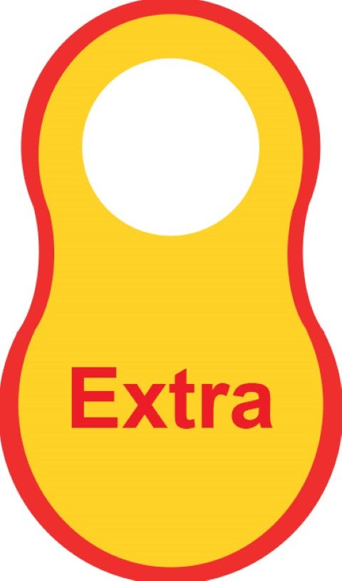 Plastic tag-Extra-56x33mm