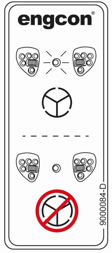 Decal - Komatsu - Wheel control