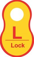 Plastic tag-Lock-56x33mm