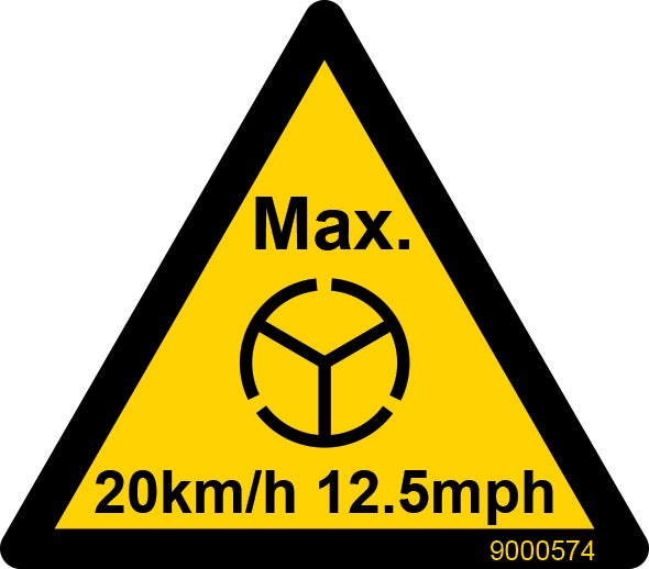 Decal - Speed limit Wheel control - 50x44