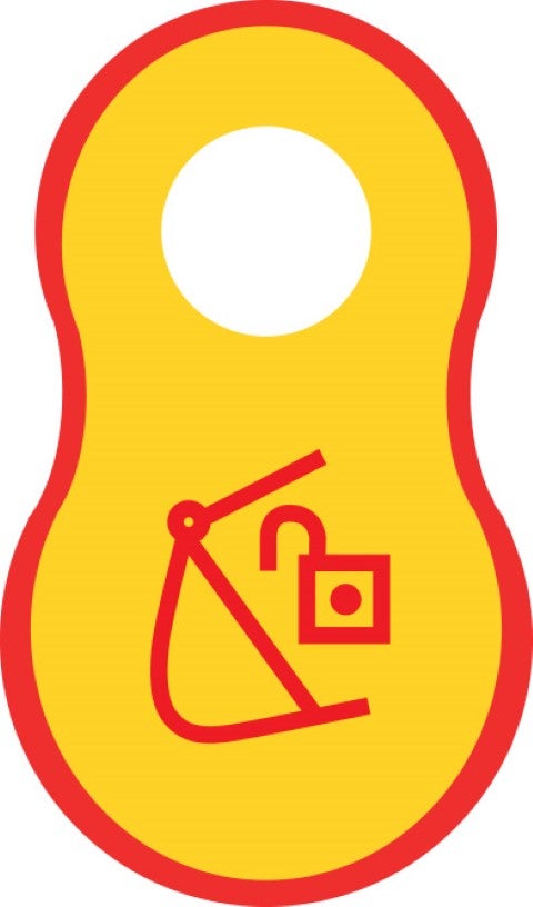 Plastic tag-Lock O-56x33mm