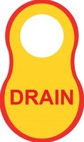 Plastic tag-Drain-56x33mm