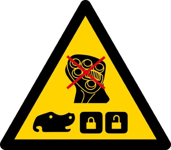 Decal - Activation lock hydraulics - 50x44mm
